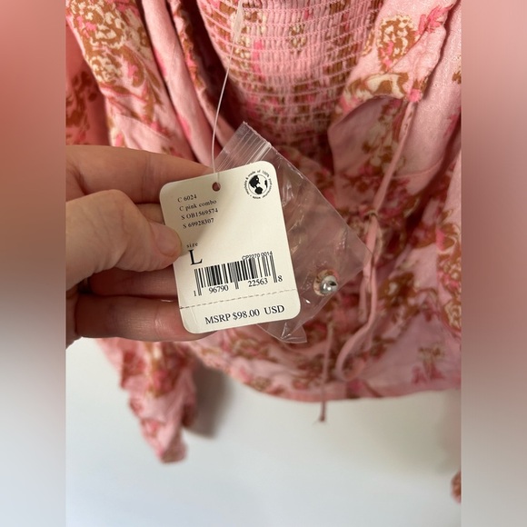 NWT Free People Womens Hilary Printed Top - Picture 6 of 6